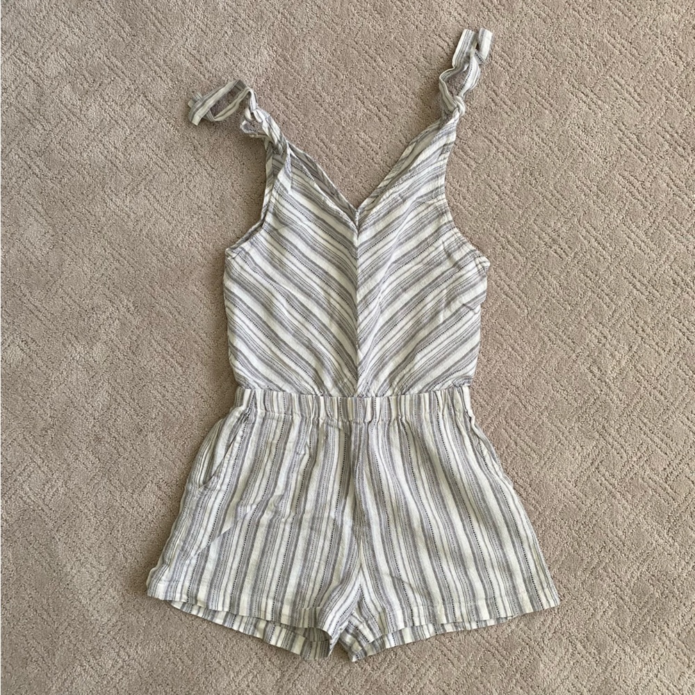 Sleeveless Striped Romper
